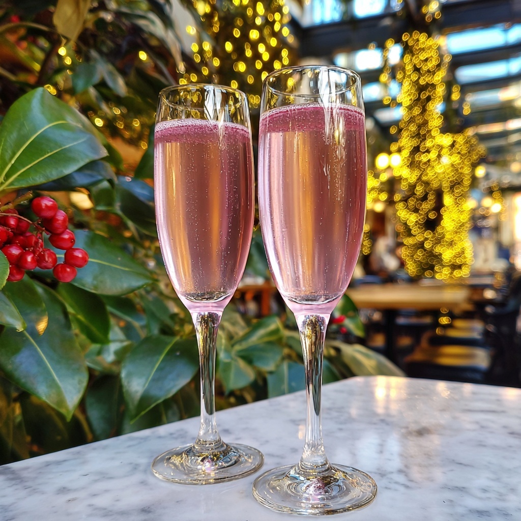 Cranberry Mimosa Magic: Easy Holiday Sparkle Recipe - Recipe Image