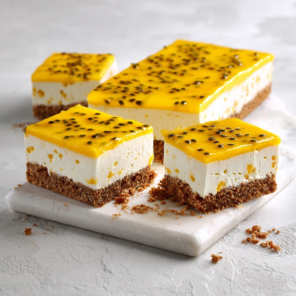 No Bake Passion Fruit Cheesecake Recipe - Recipe Image