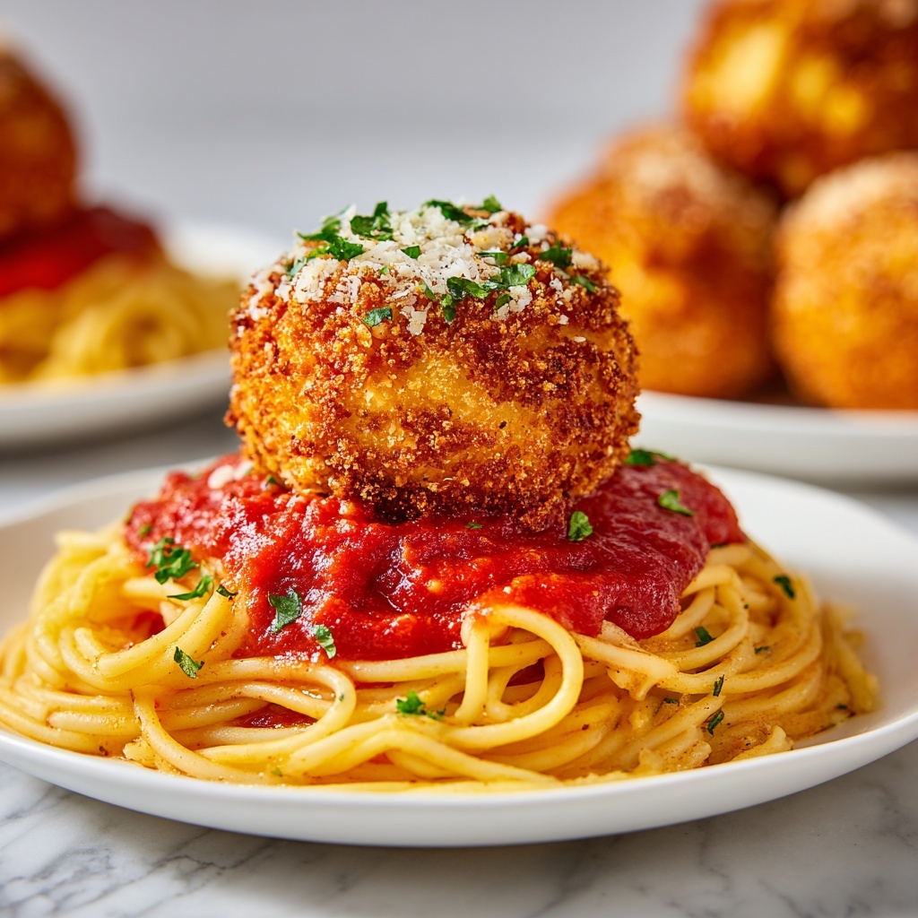 Chicken Parmesan Stuffed Meatballs Recipe - Recipe Image