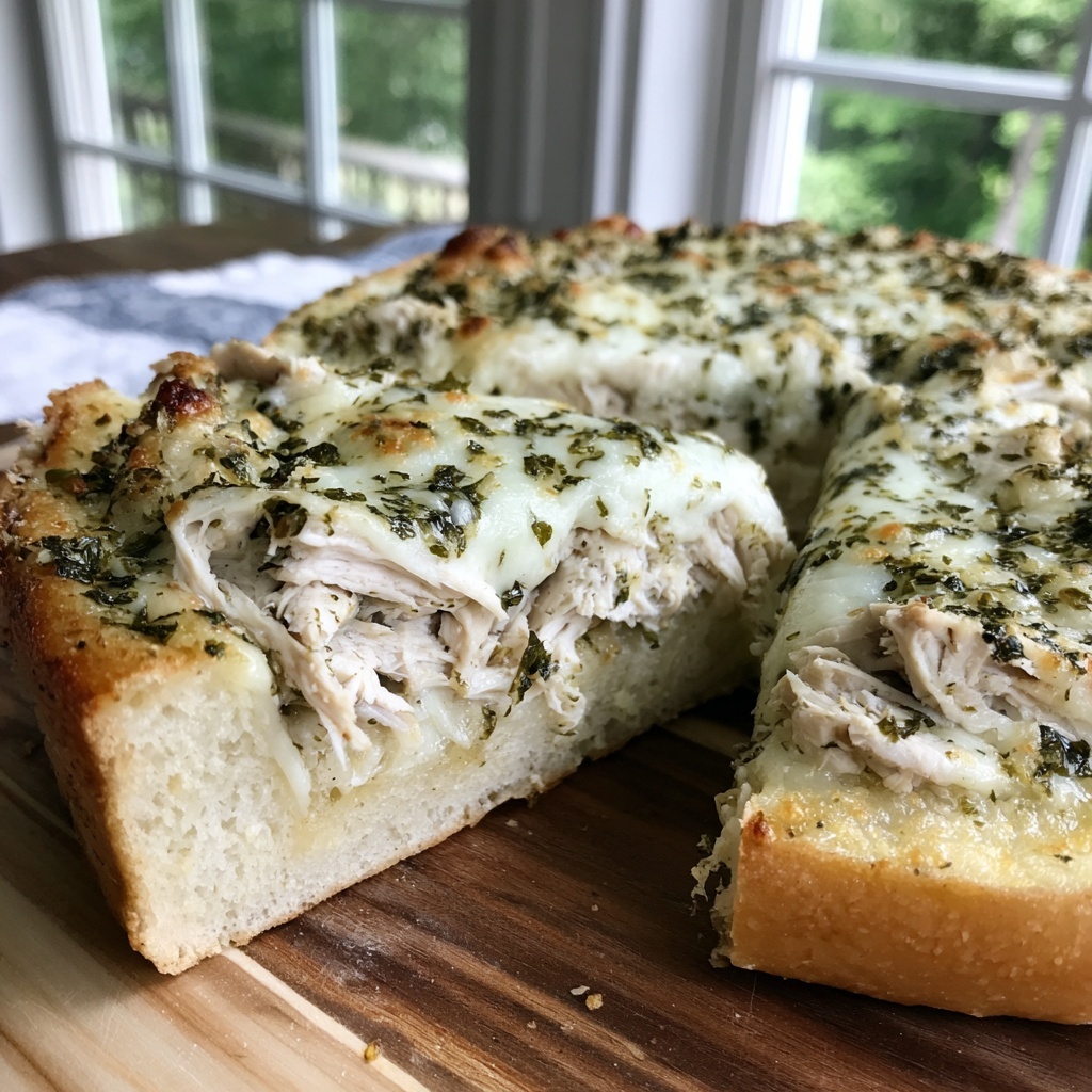 Garlic Alfredo Chicken Pizza Recipe - Recipe Image