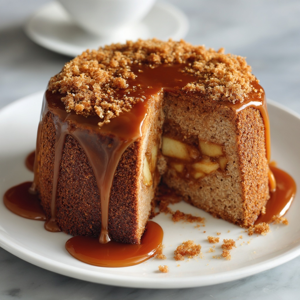 Soft Apple Date Spice Cake with Vanilla Toffee Delight Recipe - Recipe Image
