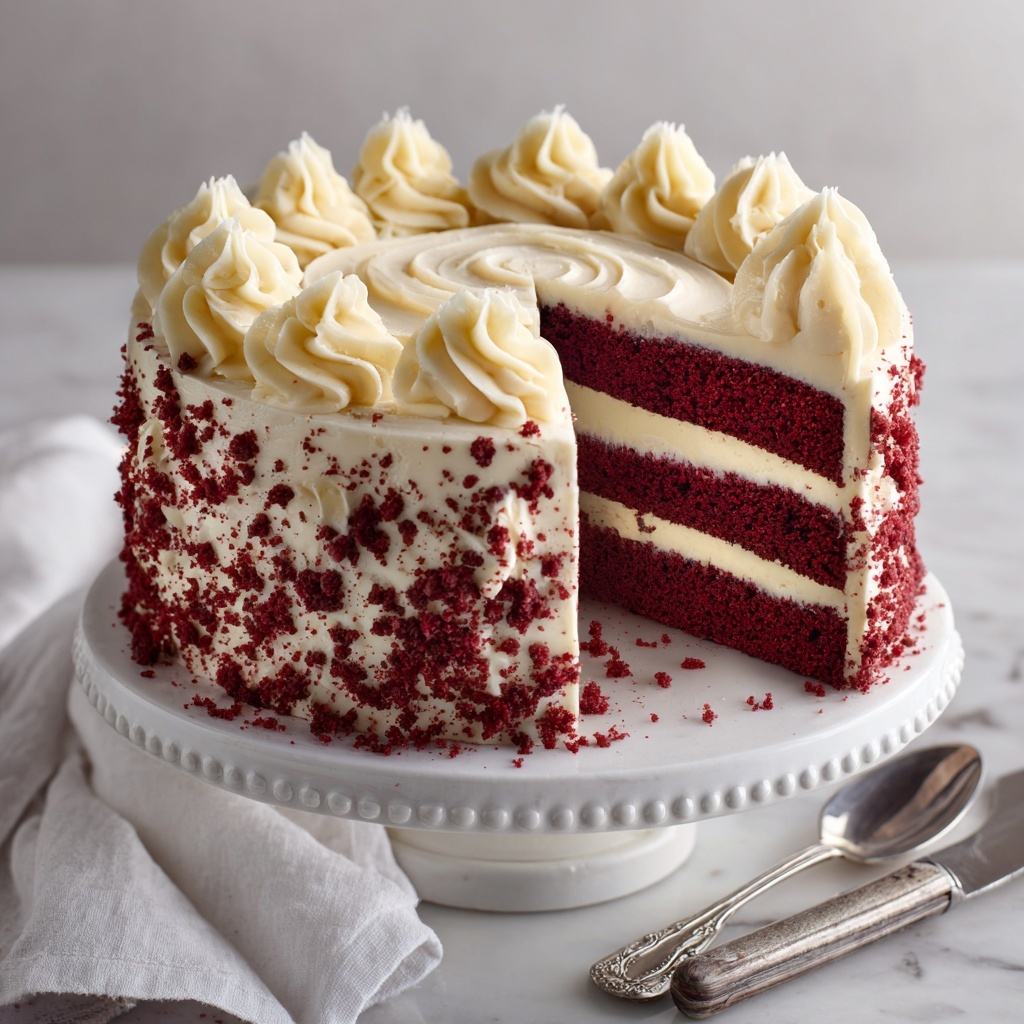 Red Velvet Layer Cake with Cream Cheese Frosting Recipe - Recipe Image
