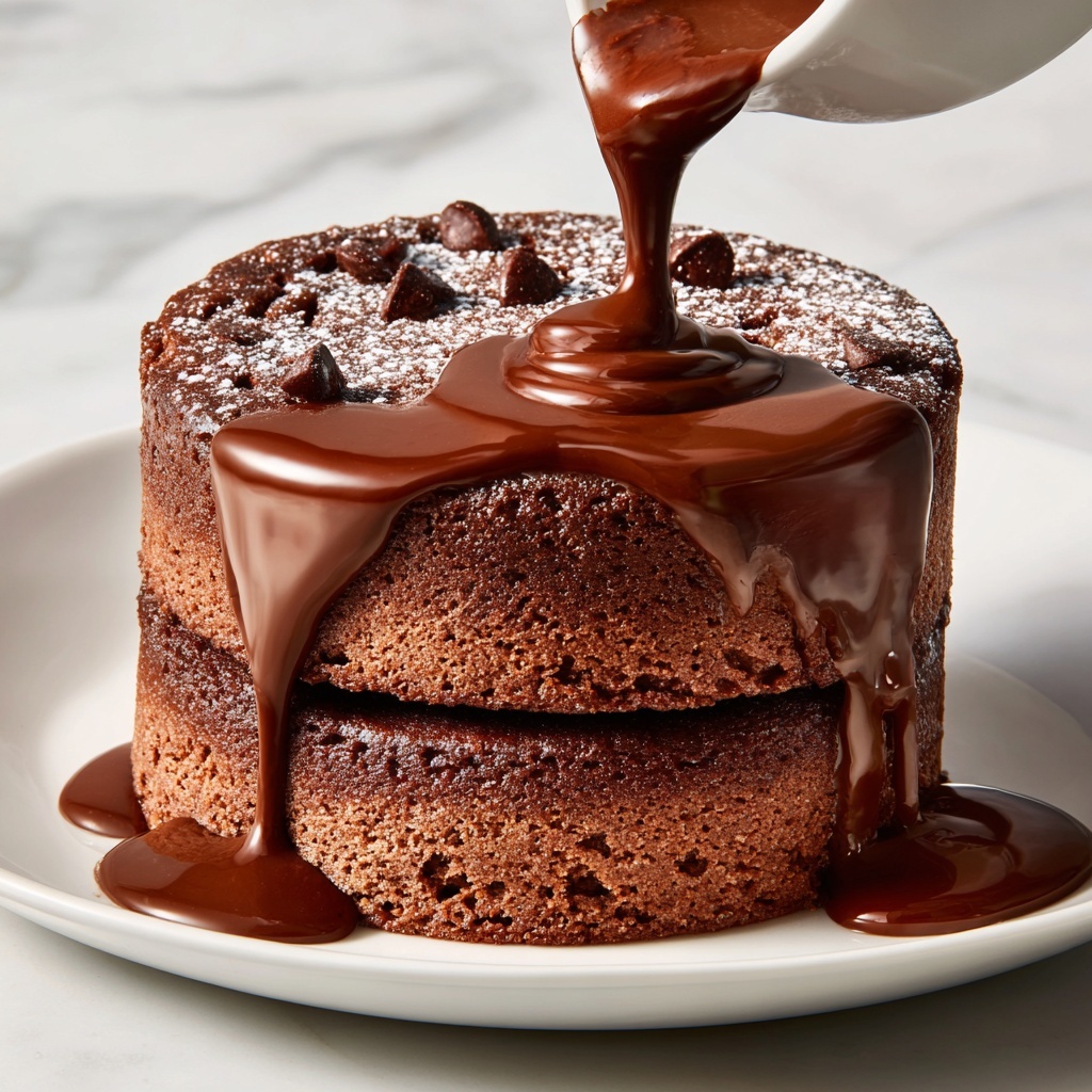 Chocolate Brownie Cake with Fudge Brownie Mix and Rich Chocolate Ganache Recipe - Recipe Image