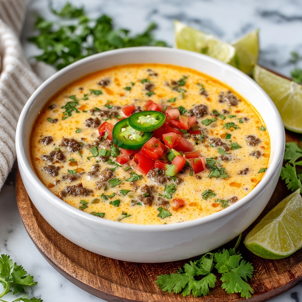 Smoked Queso Dip with Ground Beef and Spicy Peppers Recipe - Recipe Image