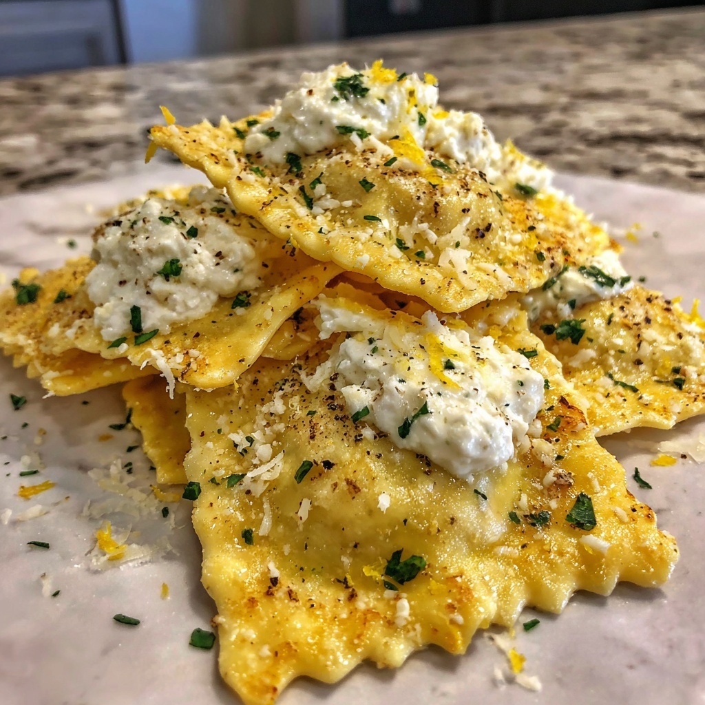 Brown Butter and Lemon Toasted Skillet Ravioli Recipe - Recipe Image