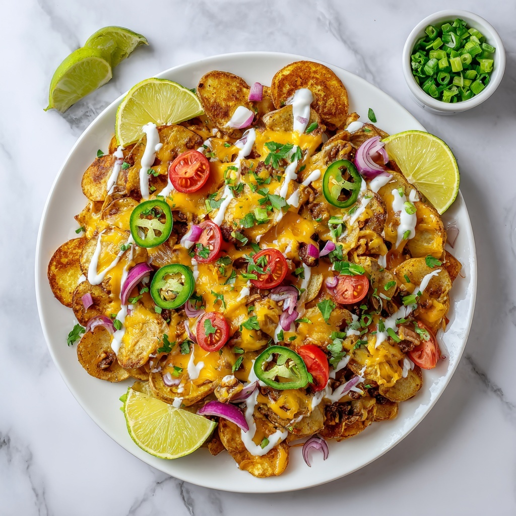 Loaded Sweet Potato Nachos with Black Beans & Chipotle Crema Recipe - Recipe Image