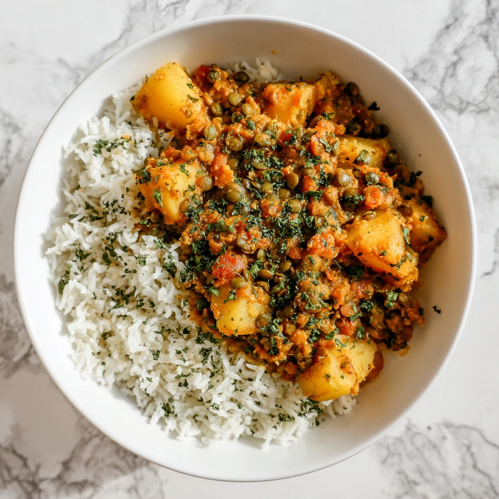 Vegan Butter Lentils and Potatoes Recipe - Recipe Image