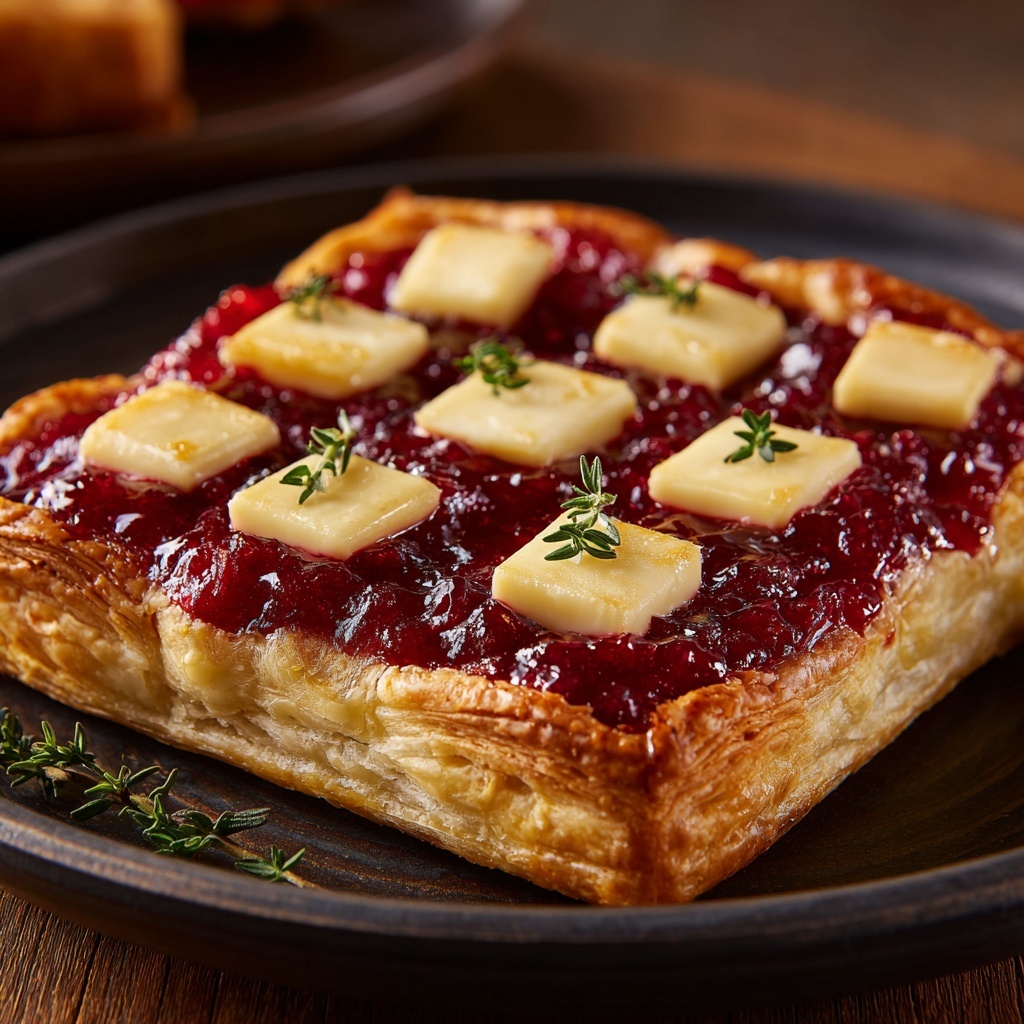 Cranberry Brie Tart with Pancetta Recipe - Recipe Image