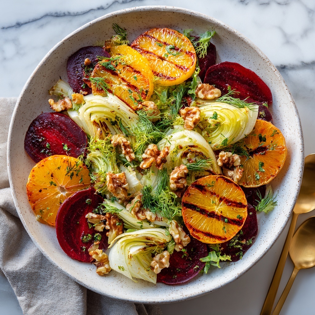 Roasted Beet and Fennel Salad with Orange Vinaigrette and Toasted Almonds Recipe - Recipe Image