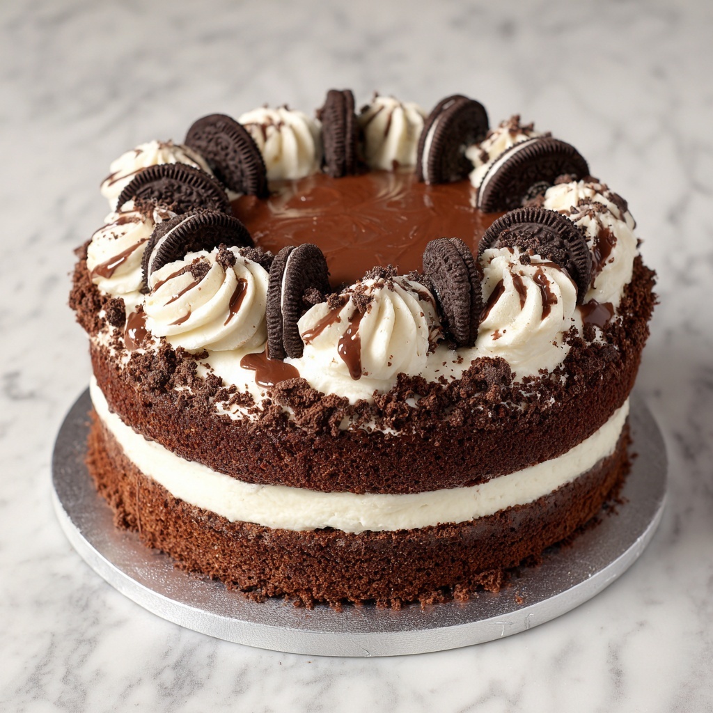 Oreo Ice Cream Sandwich Cake Recipe - Recipe Image