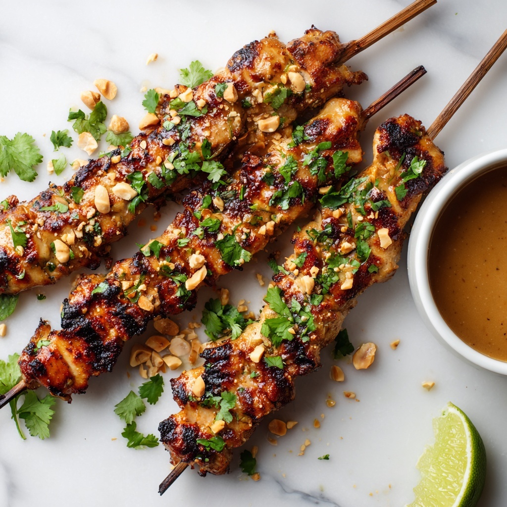 Thai Chicken Satay with Peanut Sauce Recipe - Recipe Image