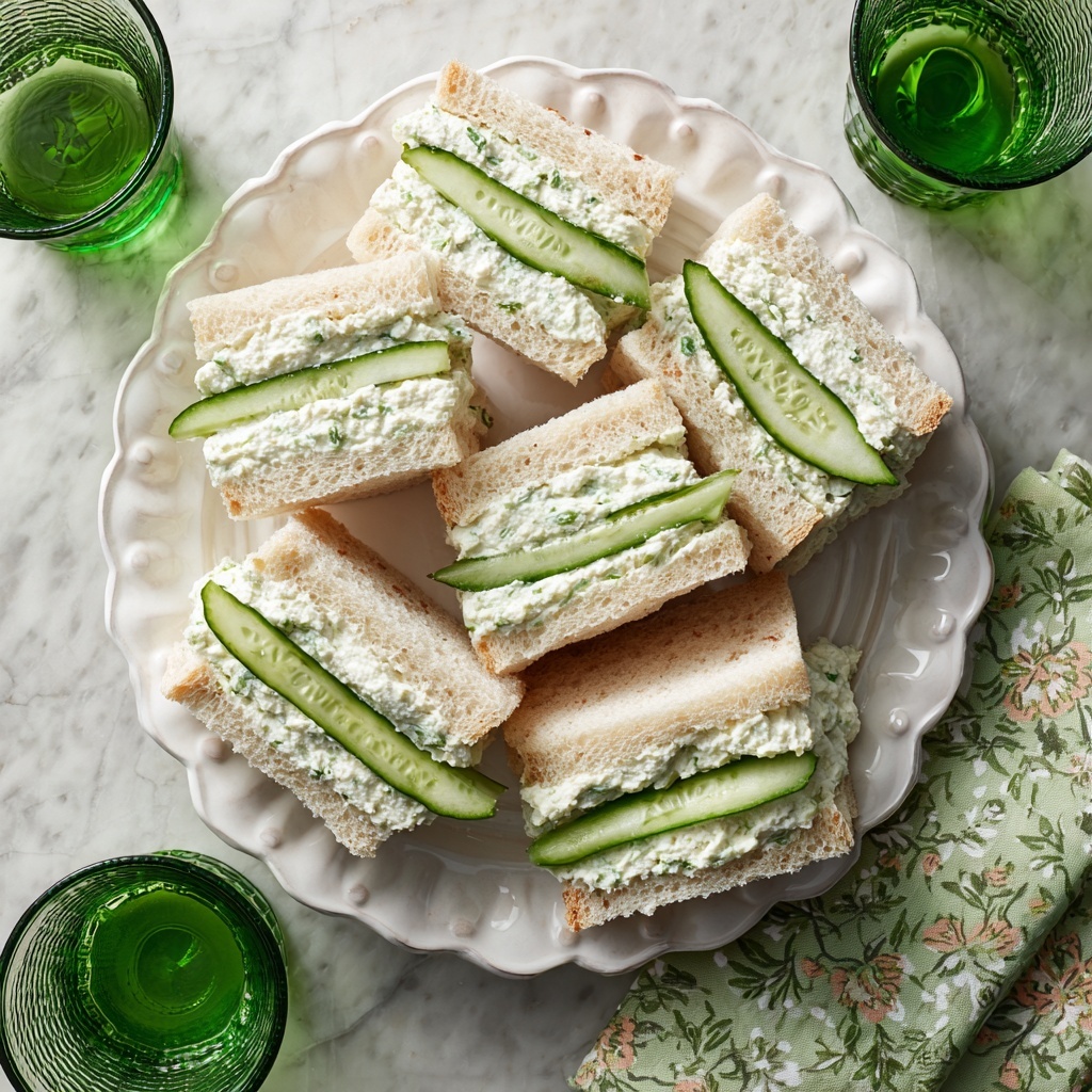 How to Make Cucumber Tea Sandwiches Recipe - Recipe Image
