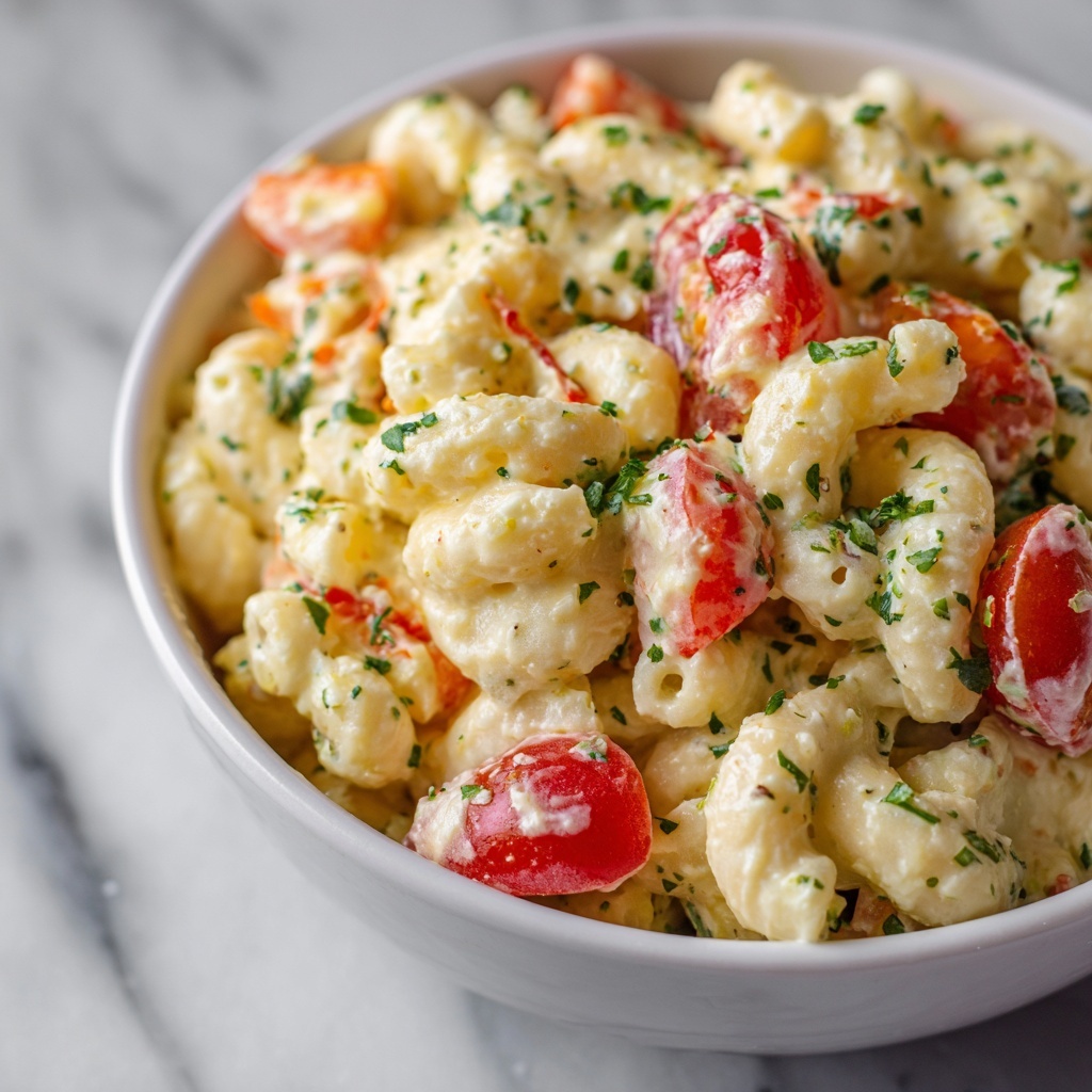 Tangy Pasta Mix: The Ultimate Creamy Macaroni Salad Delight Recipe - Recipe Image