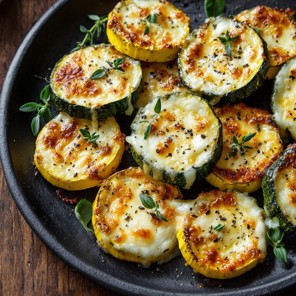 Crispy Baked Cheesy Squash Rounds Recipe - Recipe Image