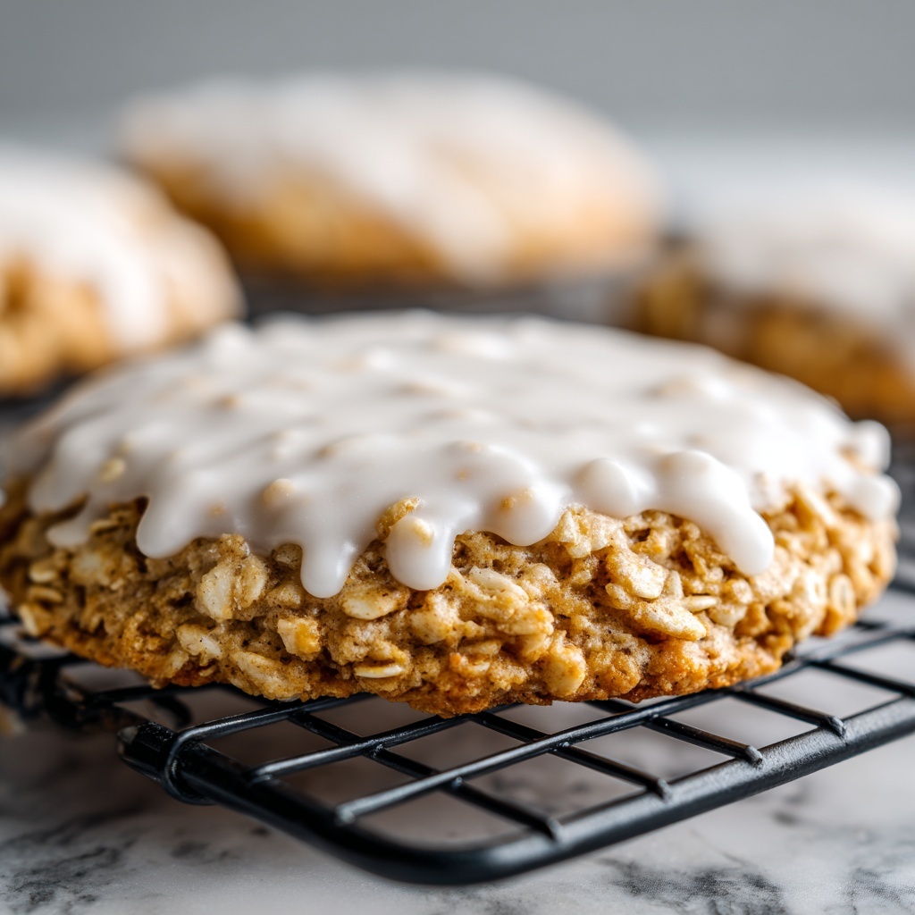 Iced Oatmeal Cookies Recipe - Recipe Image