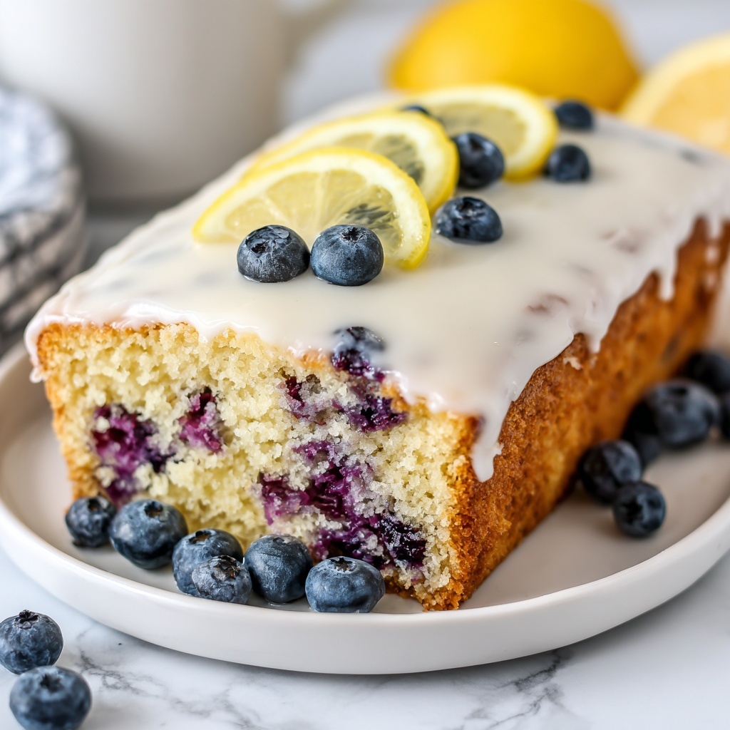 Lemon Blueberry Bread with Lemon Glaze Recipe - Recipe Image