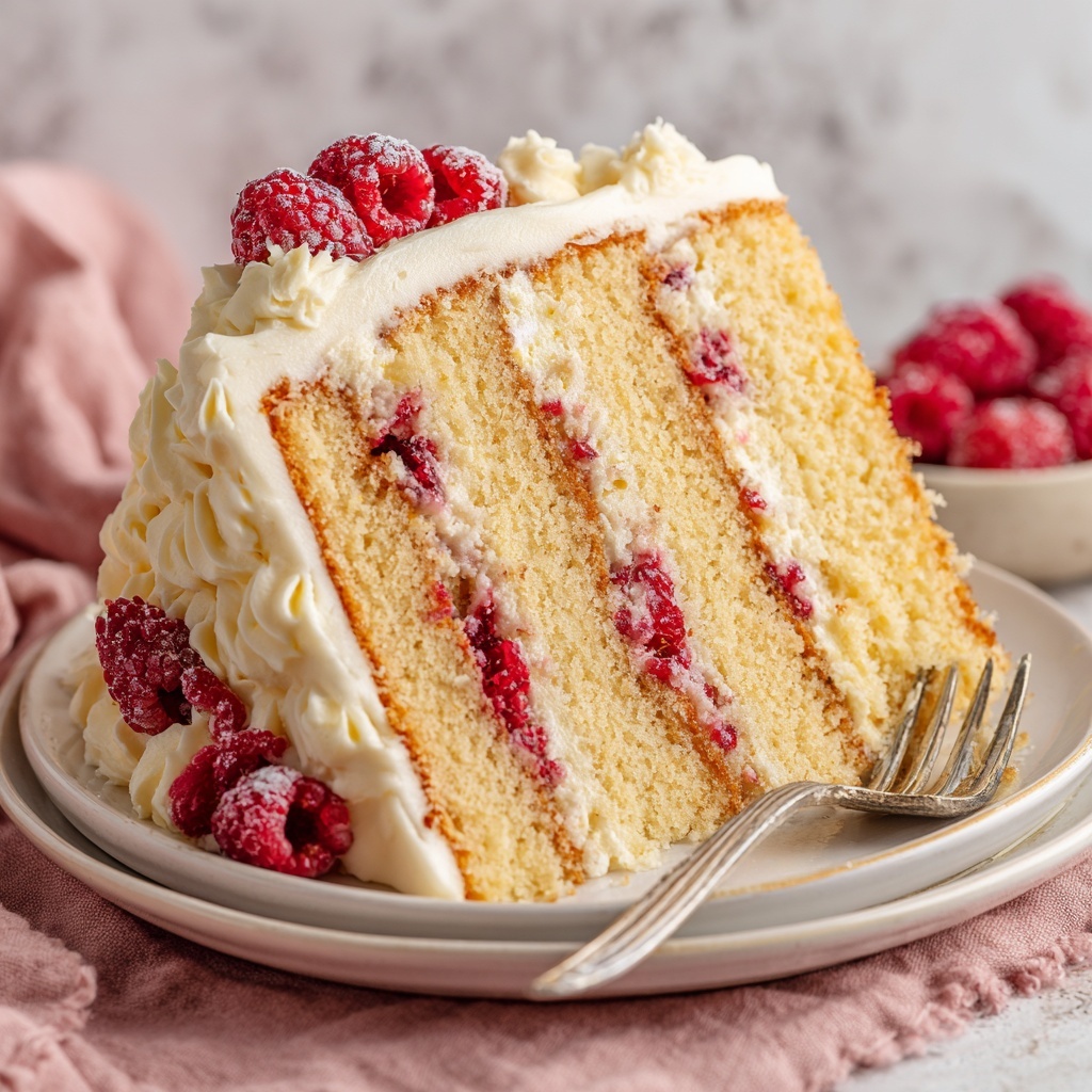 Raspberry Lemon Cake with Lemon Buttercream Recipe - Recipe Image