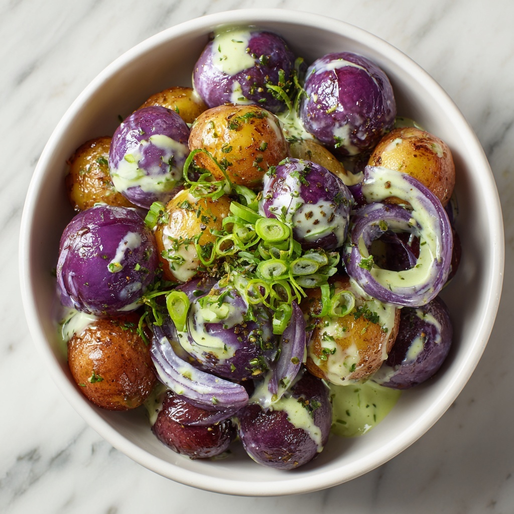 Warm Potato Salad with Spring Onions and Mustard Dressing Recipe - Recipe Image