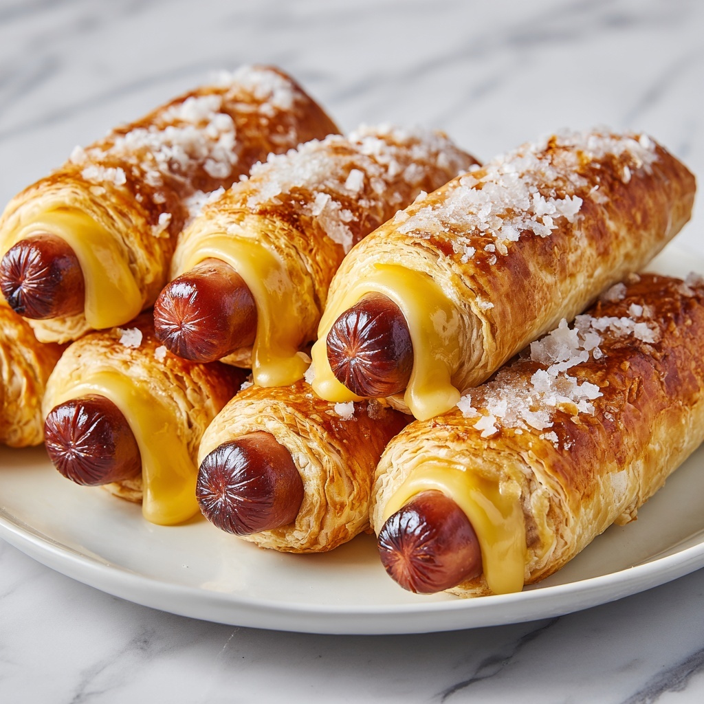 Soft Baked Cheesy Pretzel Dogs Recipe - Recipe Image