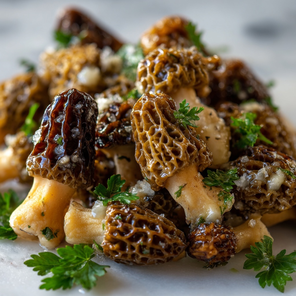 Sautéed Morel Mushrooms with Butter and Garlic Recipe - Recipe Image