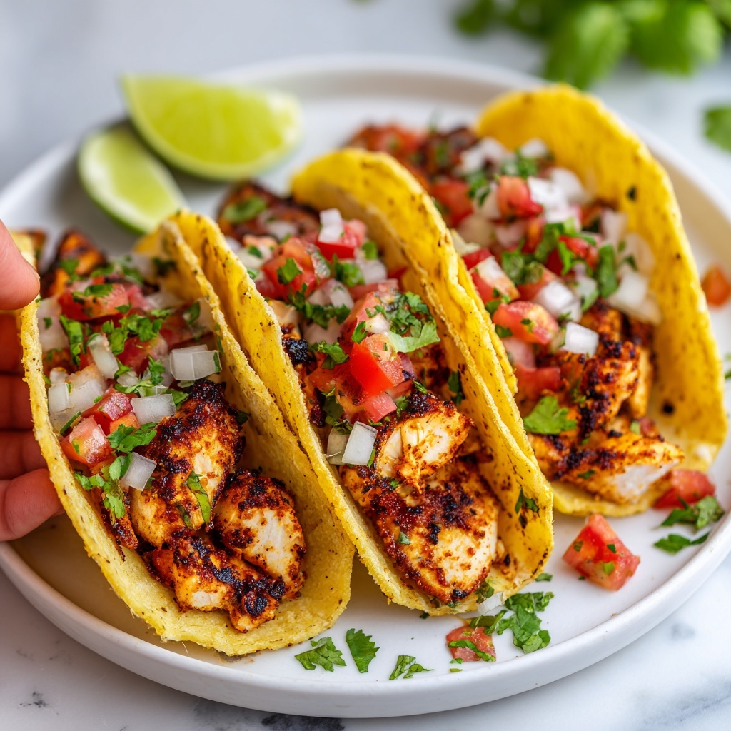 Grilled Chicken Tacos with Delicious Marinade and Toppings Recipe - Recipe Image