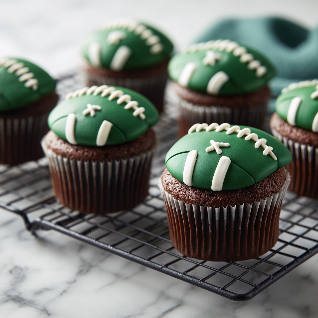 Easy Football Cupcakes for Game Day Fun Recipe - Recipe Image