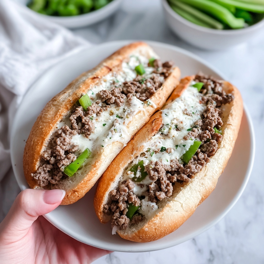 Ground Beef Philly Cheese Steak Recipe - Recipe Image