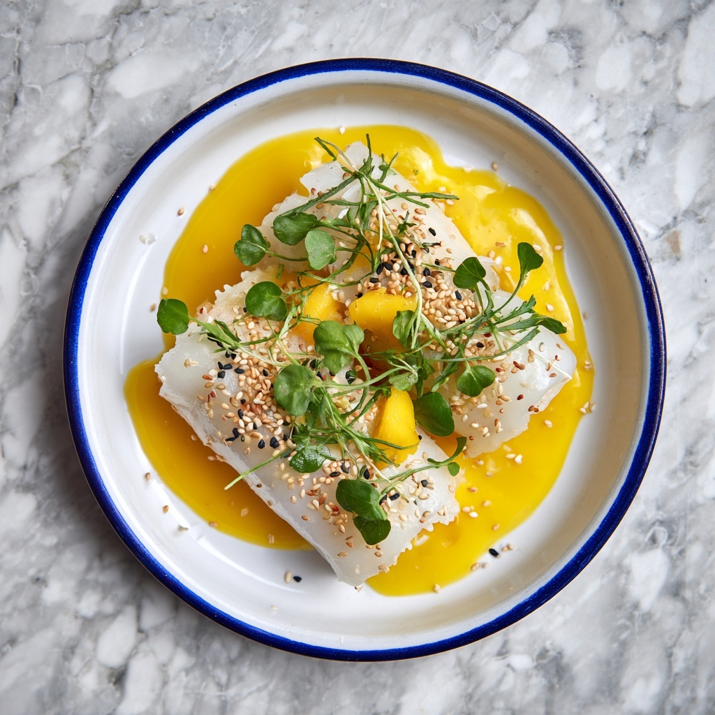 Sweet Mango Sticky Rice Rolls Recipe - Recipe Image