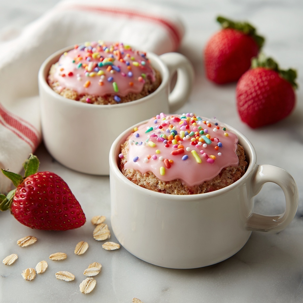 Strawberry Pop-Tart Protein Baked Oats Recipe - Recipe Image