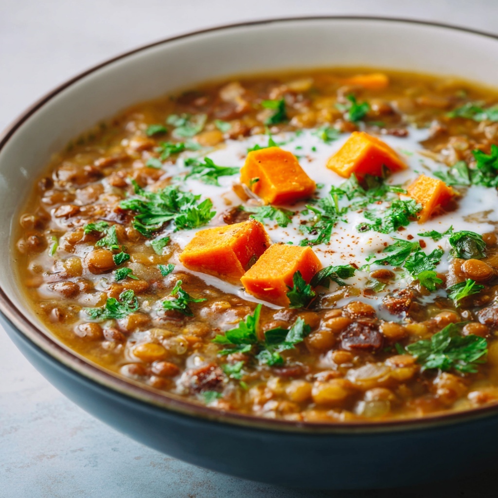 Spiced Pumpkin Lentil Soup Recipe - Recipe Image