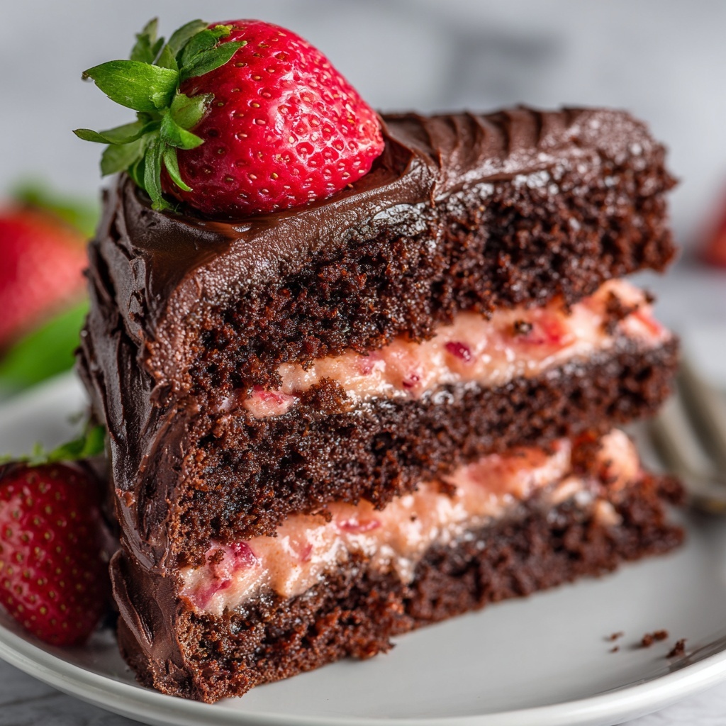 Strawberry Chocolate Cake Recipe - Recipe Image