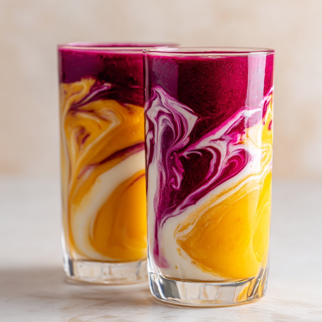 Raspberry Peach Protein Smoothie Recipe - Recipe Image