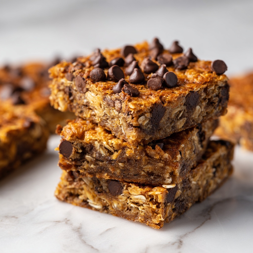 Healthy Chocolate Chip Oat Bars Recipe - Recipe Image