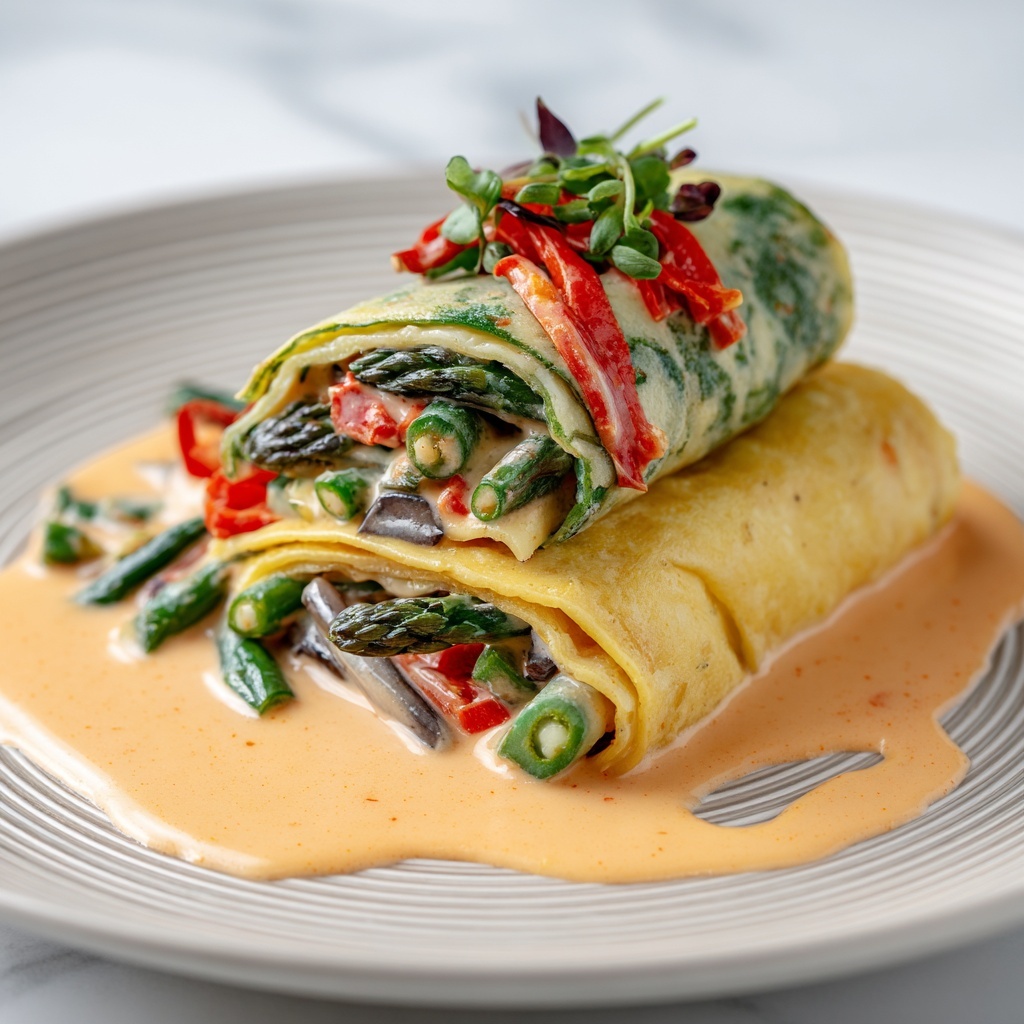 Effortless Veggie Omelette Roll Recipe - Recipe Image