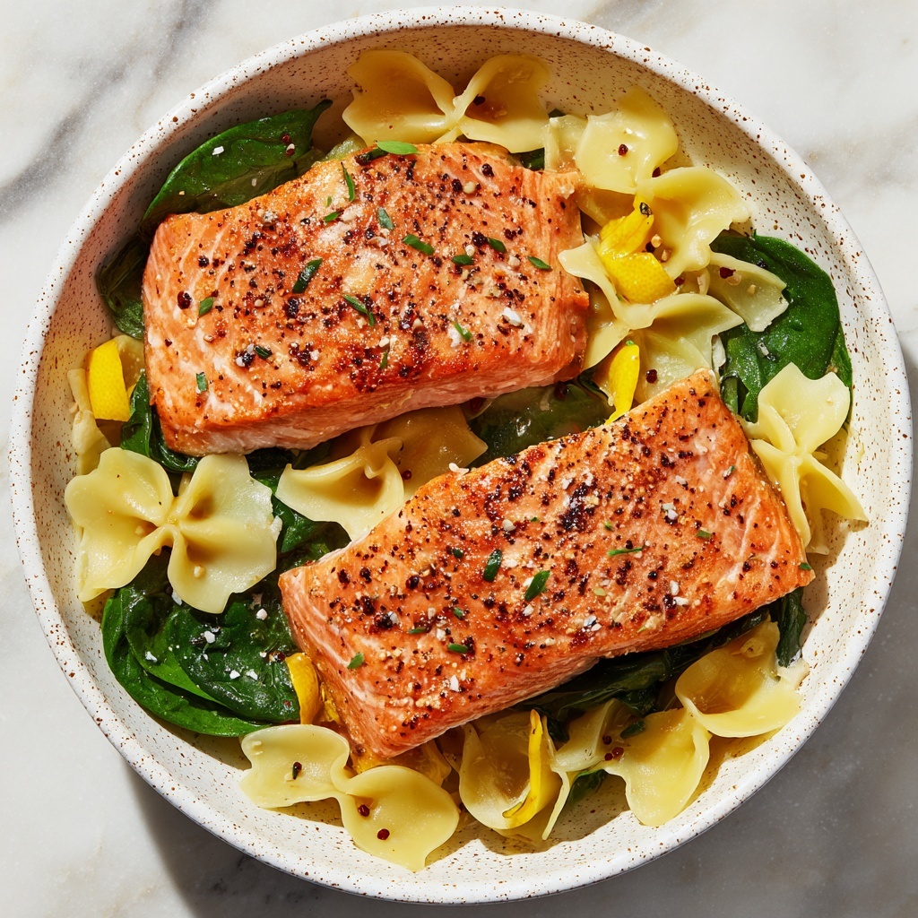 Seared Salmon with Lemon Orzo in 30 Minutes Recipe - Recipe Image