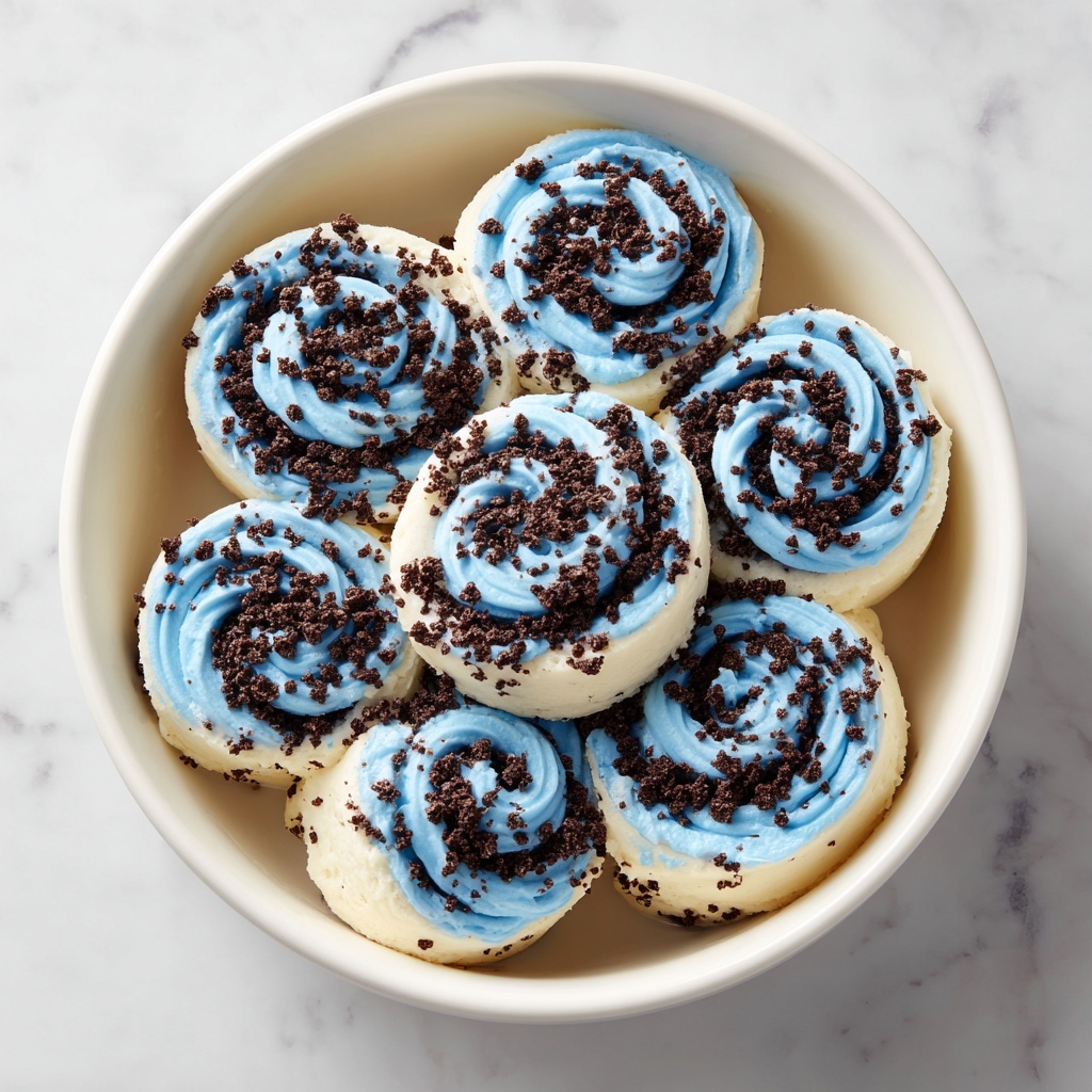 Cookie Monster Cinnamon Rolls Recipe - Recipe Image