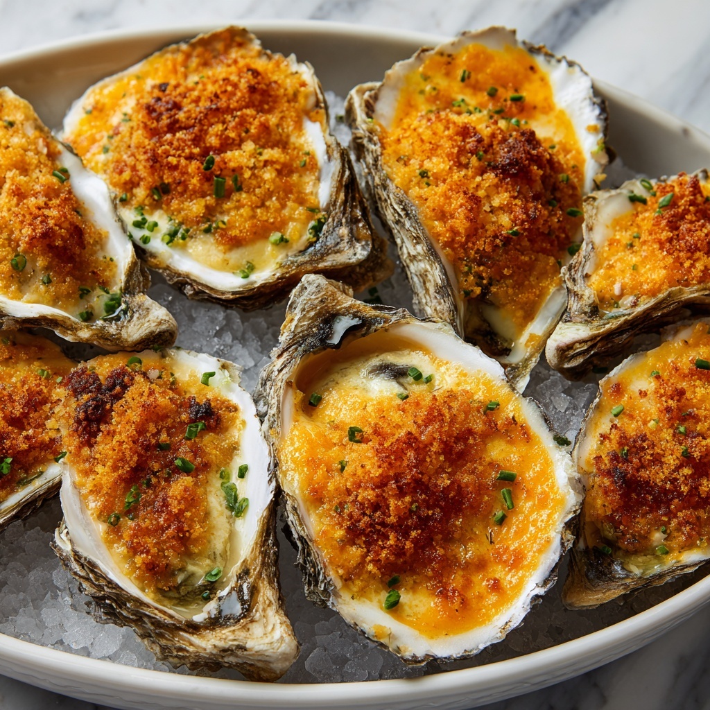 Savory Crab Stuffed Grilled Oysters for a Flavor Explosion Recipe - Recipe Image