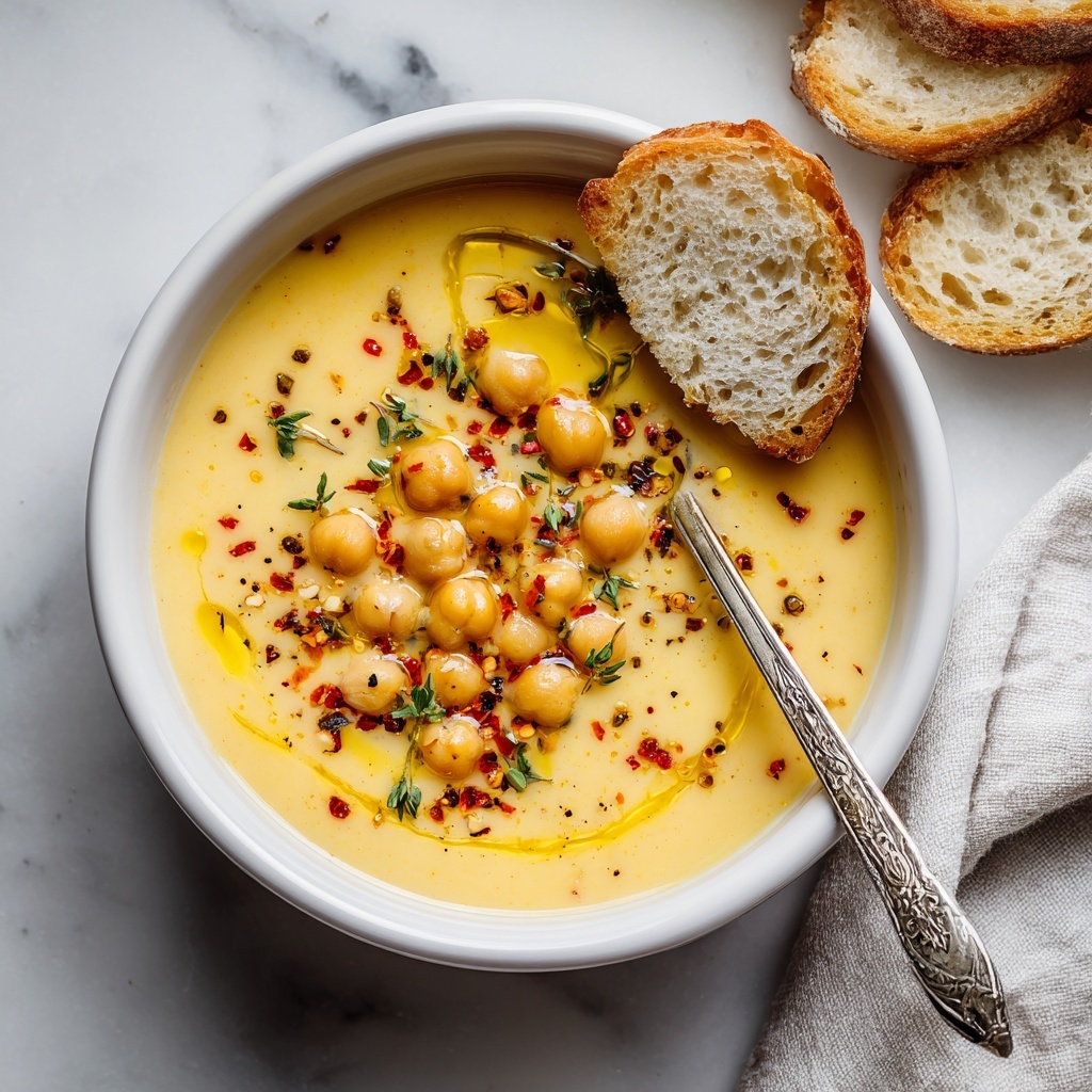 Vegan Garlic Chickpea Soup – Creamy Comfort in 30 Minutes Recipe - Recipe Image