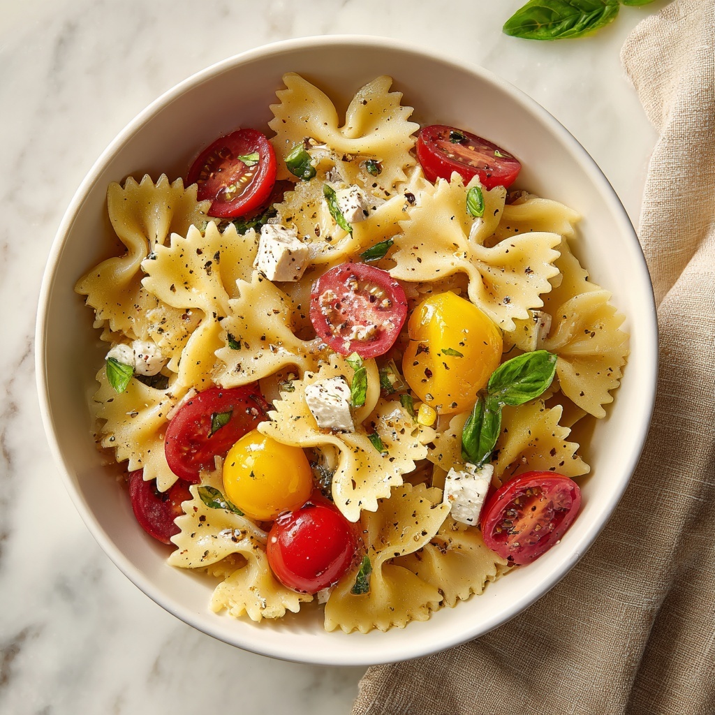 Delicious Bruschetta Pasta Salad for Quick Summer Meals Recipe - Recipe Image