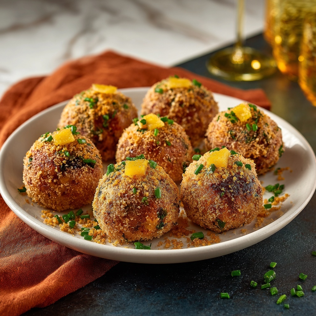 Mini Pimento Cheese Balls with Pecans and Chives Recipe - Recipe Image