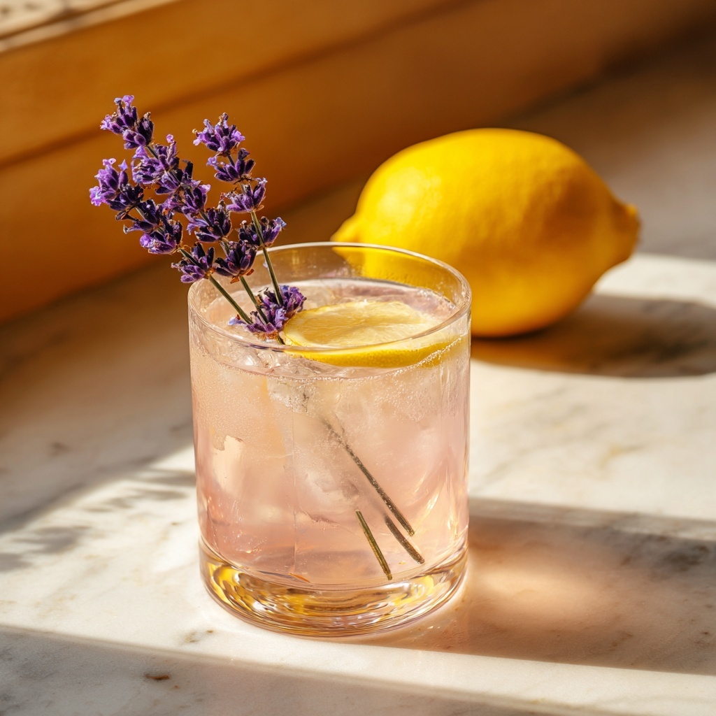 Lavender Lemonade Fizz Mocktail for Refreshing Summer Sips Recipe - Recipe Image