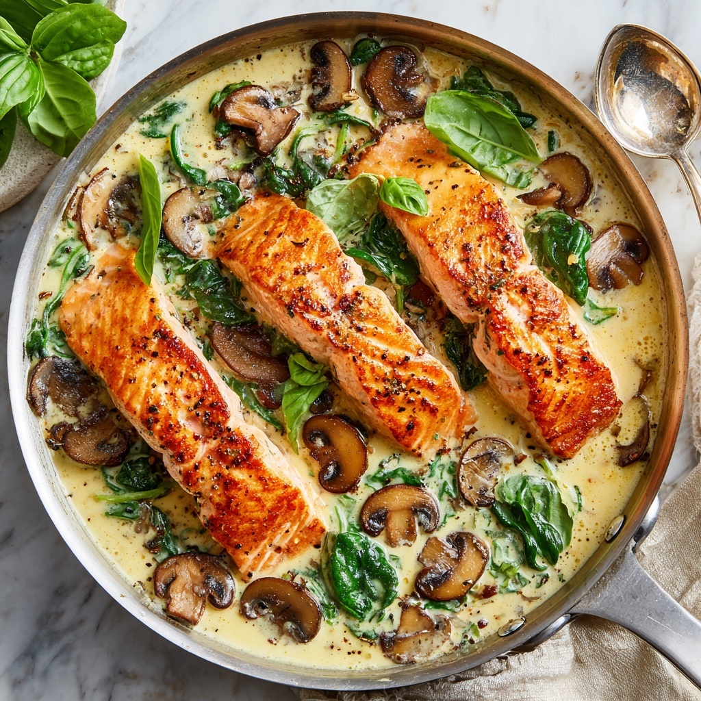 Easy Salmon Florentine with Creamy Coconut Twist Recipe - Recipe Image