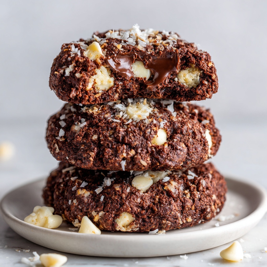 Easy Chocolate Coconut Cookies Recipe - Recipe Image