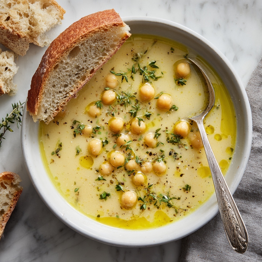 Vegan Garlic Chickpea Soup – Creamy Comfort in 30 Minutes Recipe - Recipe Image