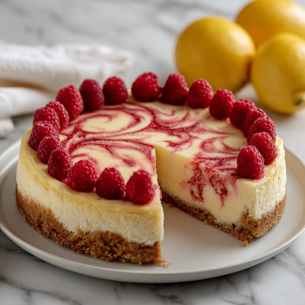Lemon Raspberry Cheesecake Recipe - Recipe Image