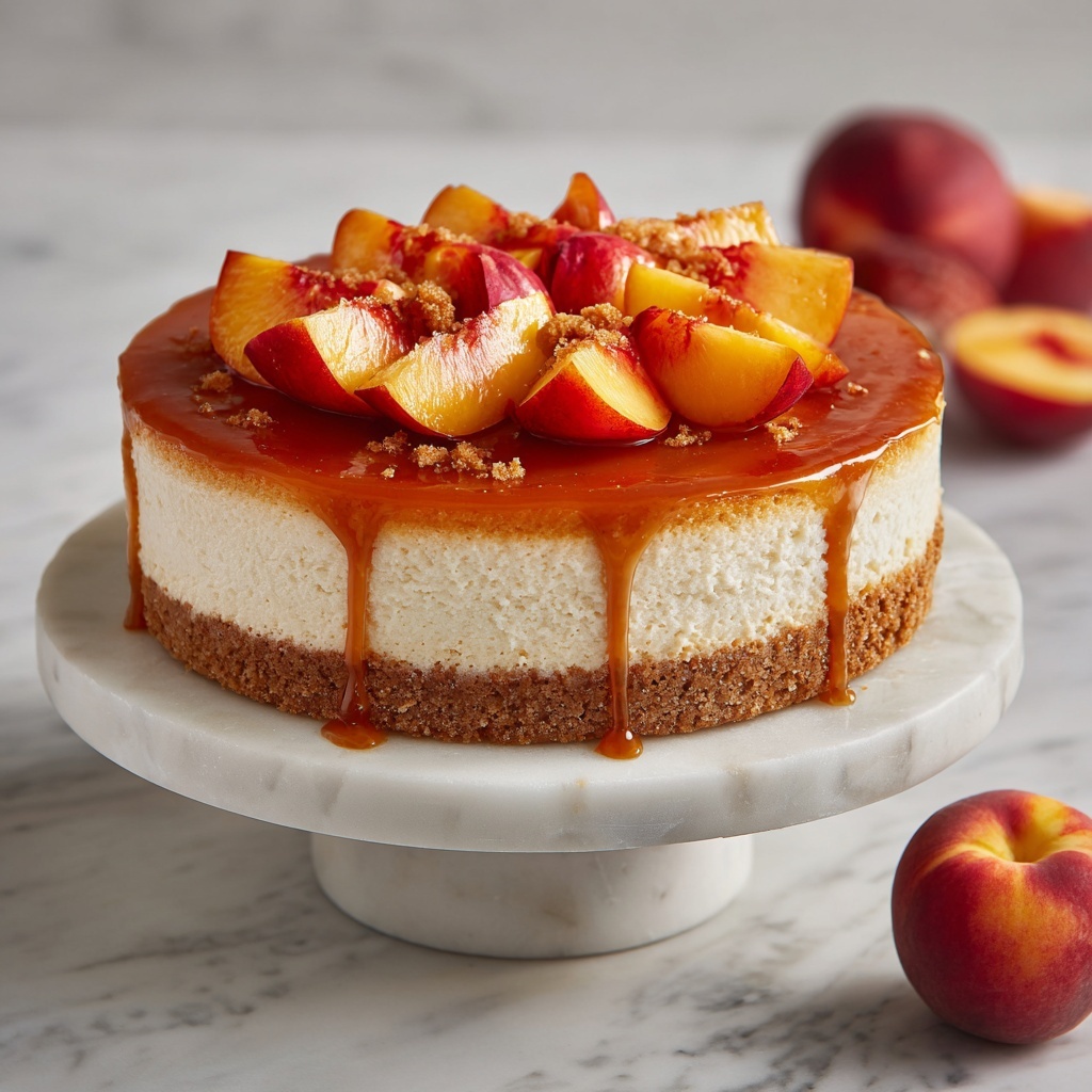 Peach Cobbler Cheesecake Recipe - Recipe Image