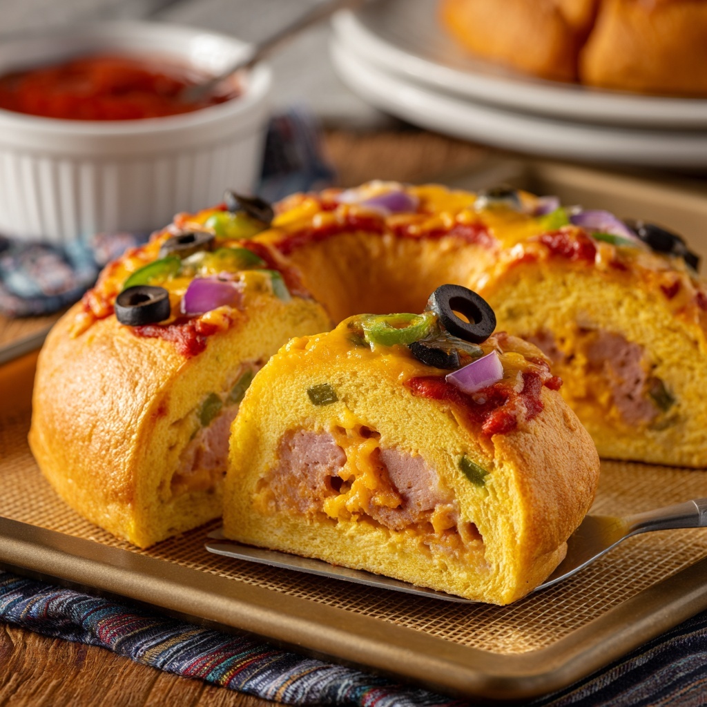 Supreme Pizza Crescent Ring Recipe - Recipe Image