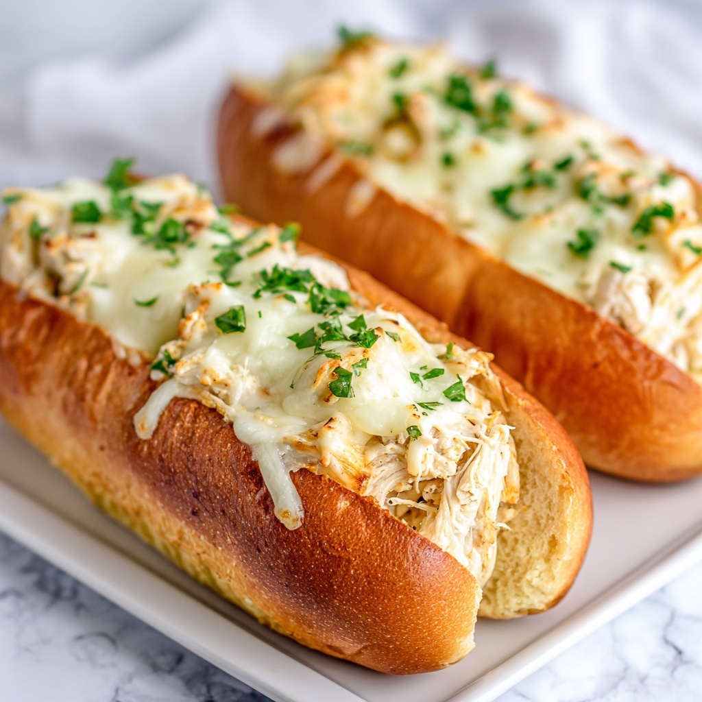 Slow Cooker Parmesan Garlic Chicken Sandwiches Recipe - Recipe Image
