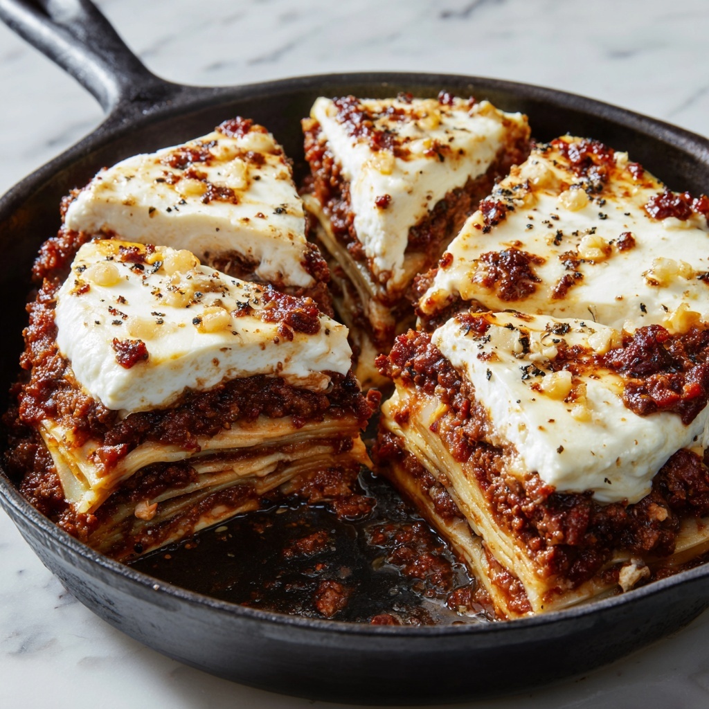 Lasagna Skillet Pie Recipe - Recipe Image