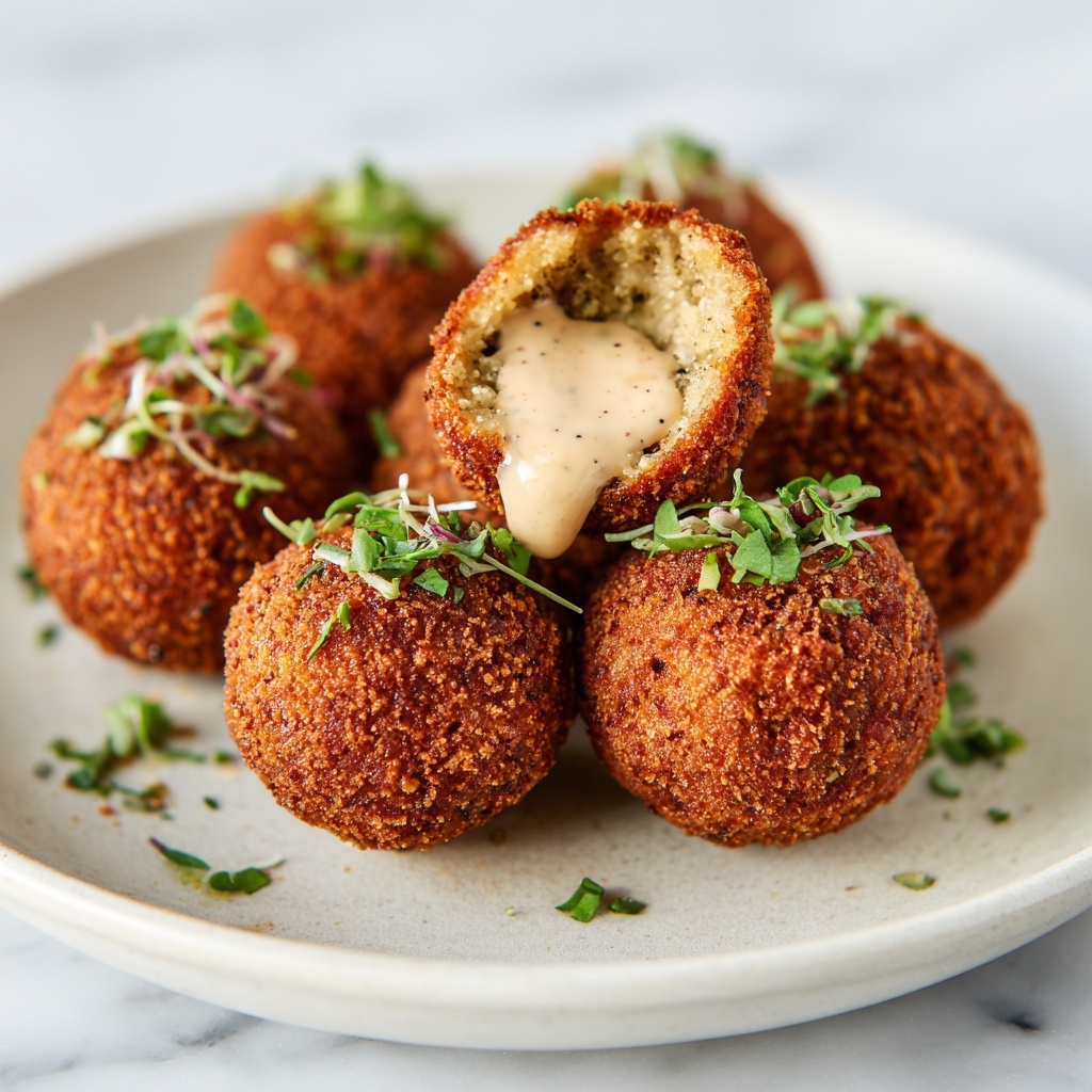 Crispy Reuben Balls with Spicy Thousand Island Dip Recipe - Recipe Image